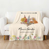 Birth Flower Family Bouquet Customized Blanket