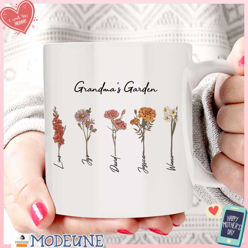 Mom's garden is her children Custom mug