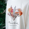 Birth Flower Family Bouquet Custom Hoodie/Crewneck/T-shirt (AI Processed)