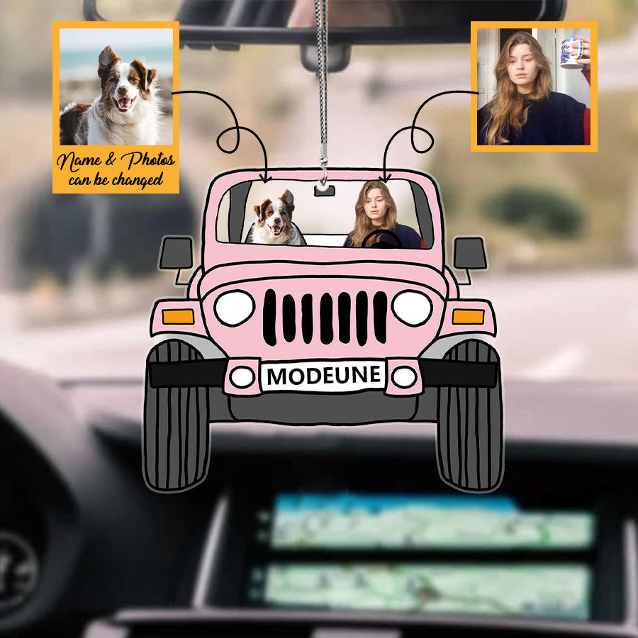 🚙Portachiavi personalizzato con foto Jeep (elaborato manualmente) 