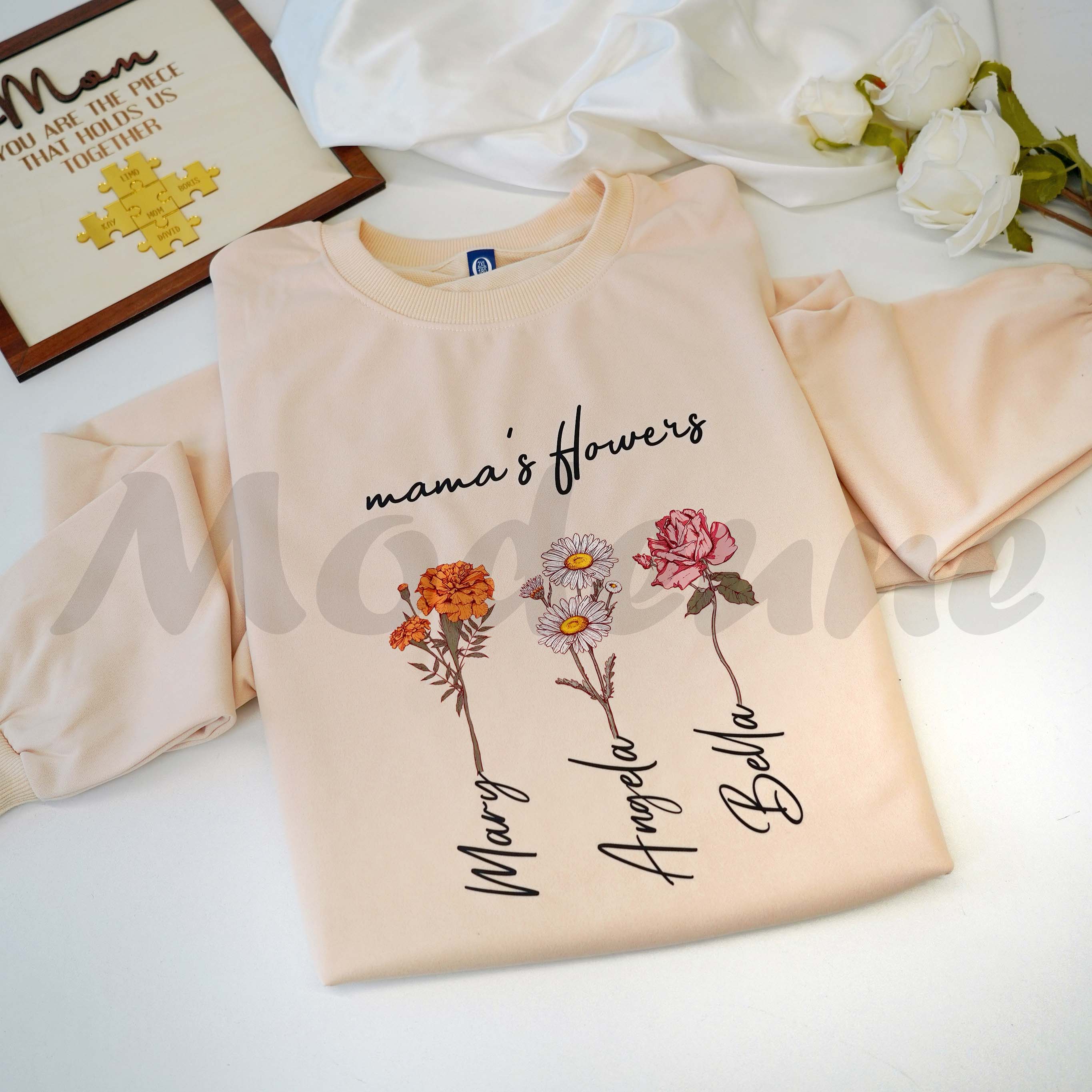 Mamas Garten ist ihr Kinder-Hoodie/Rundhalsausschnitt/T-Shirt (KI verarbeitet)