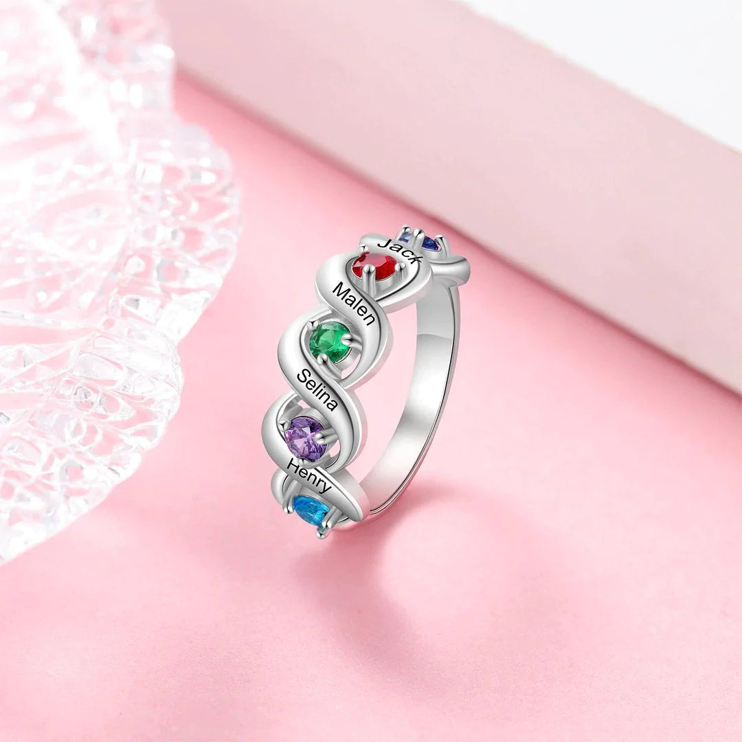 Custom Mothers Rings with Birthstones