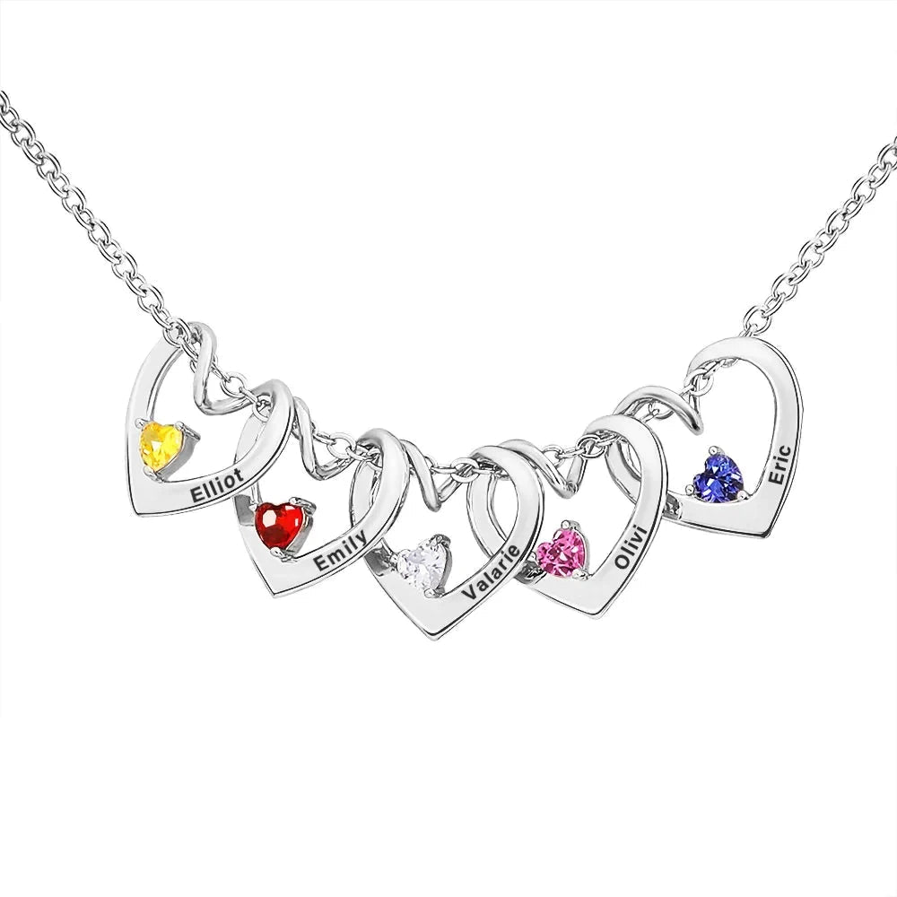 Heart of Love Birthstone Necklace for lover