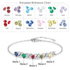 Custom Heart Birthstone Bracelet