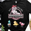 Leg dich nicht mit Mamasaurus an, du wirst Jurasskicked bekommen - individuelles T-Shirt/Hoodie für Mama