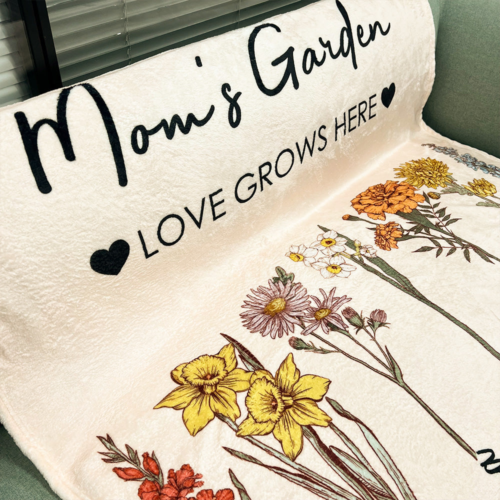 Mama's Garden is Her Children Customized Blanket