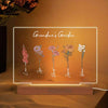 Mama's Garden Flowers Custom Acrylic Plaque LED Night Light