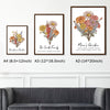 Birth Flower Family Bouquet Personalized Names Frame