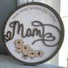 Du bist das Stück, das uns zusammenhält, Mama – personalisiertes Holz-Puzzle-Schild