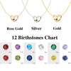 Heart of Love Birthstone Necklace for lover