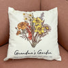 Birth Flower Bouquet Customized Pillow Cushion