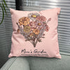 Birth Flower Bouquet Customized Pillow Cushion