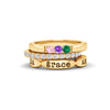 Custom Birthstone Mothers Ring Stack