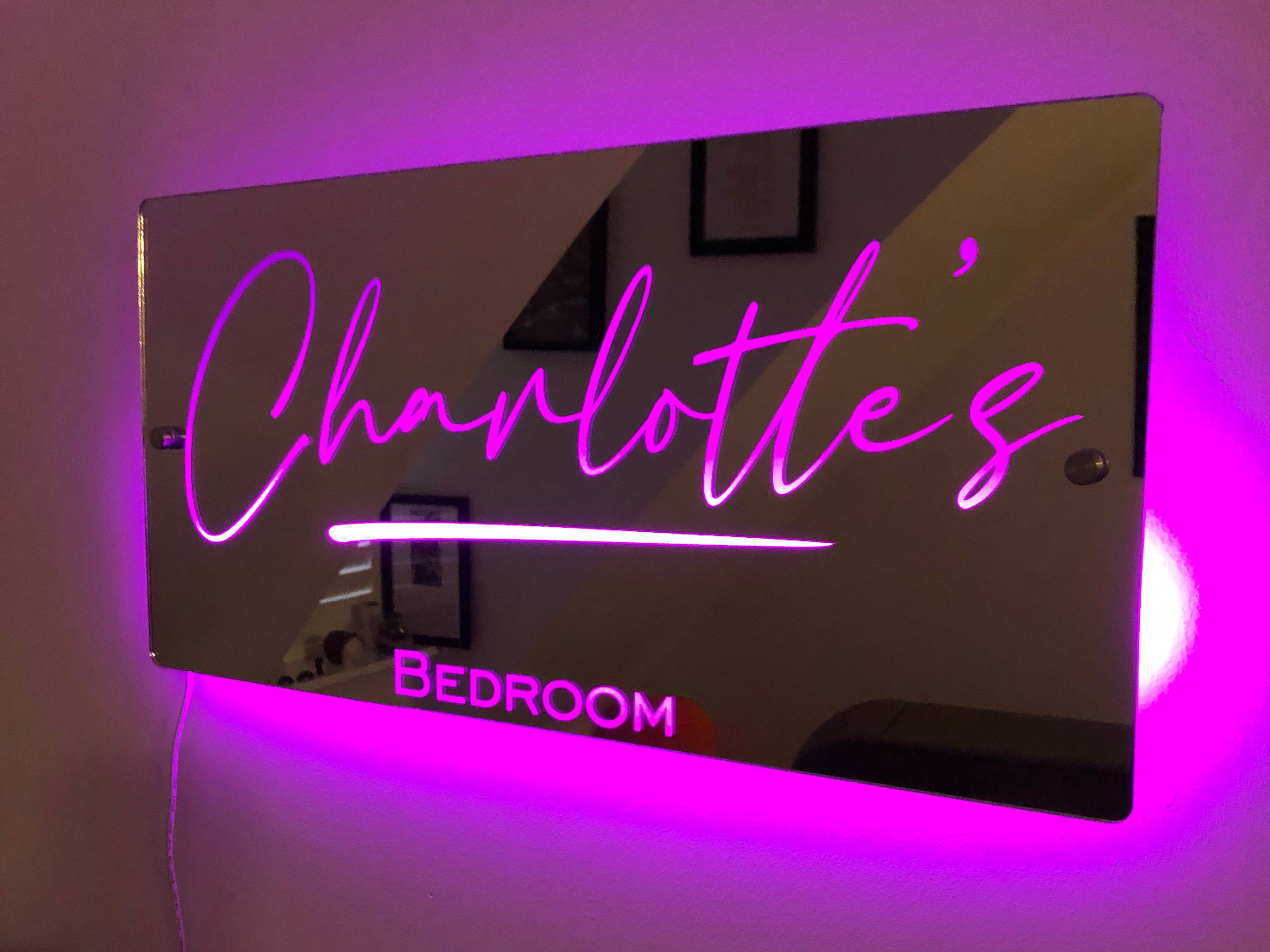 🔥Hot Sale🔥Personalised Name Mirror - Light Up Mirror