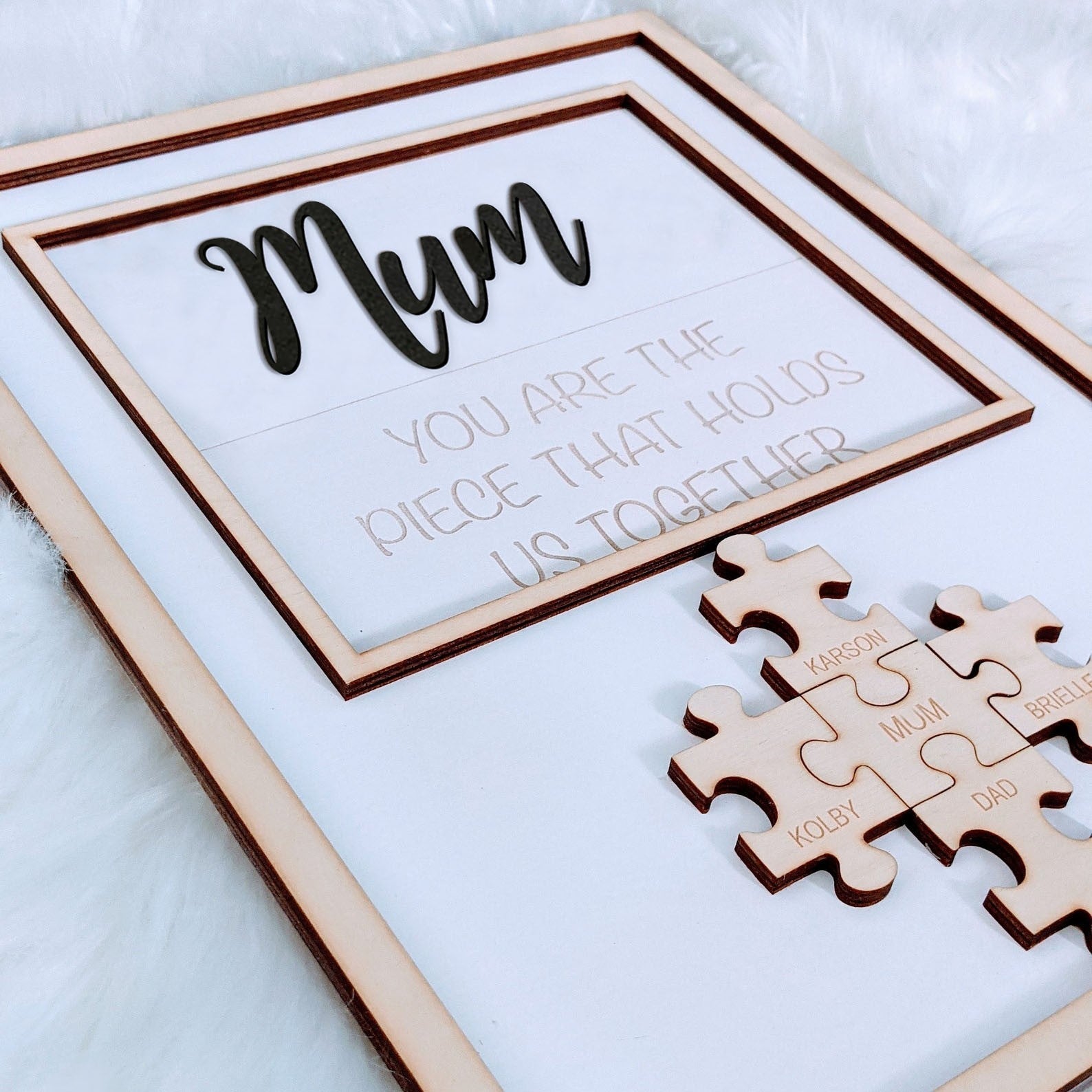 Personalised Mum Puzzle Pieces Name Sign🎁