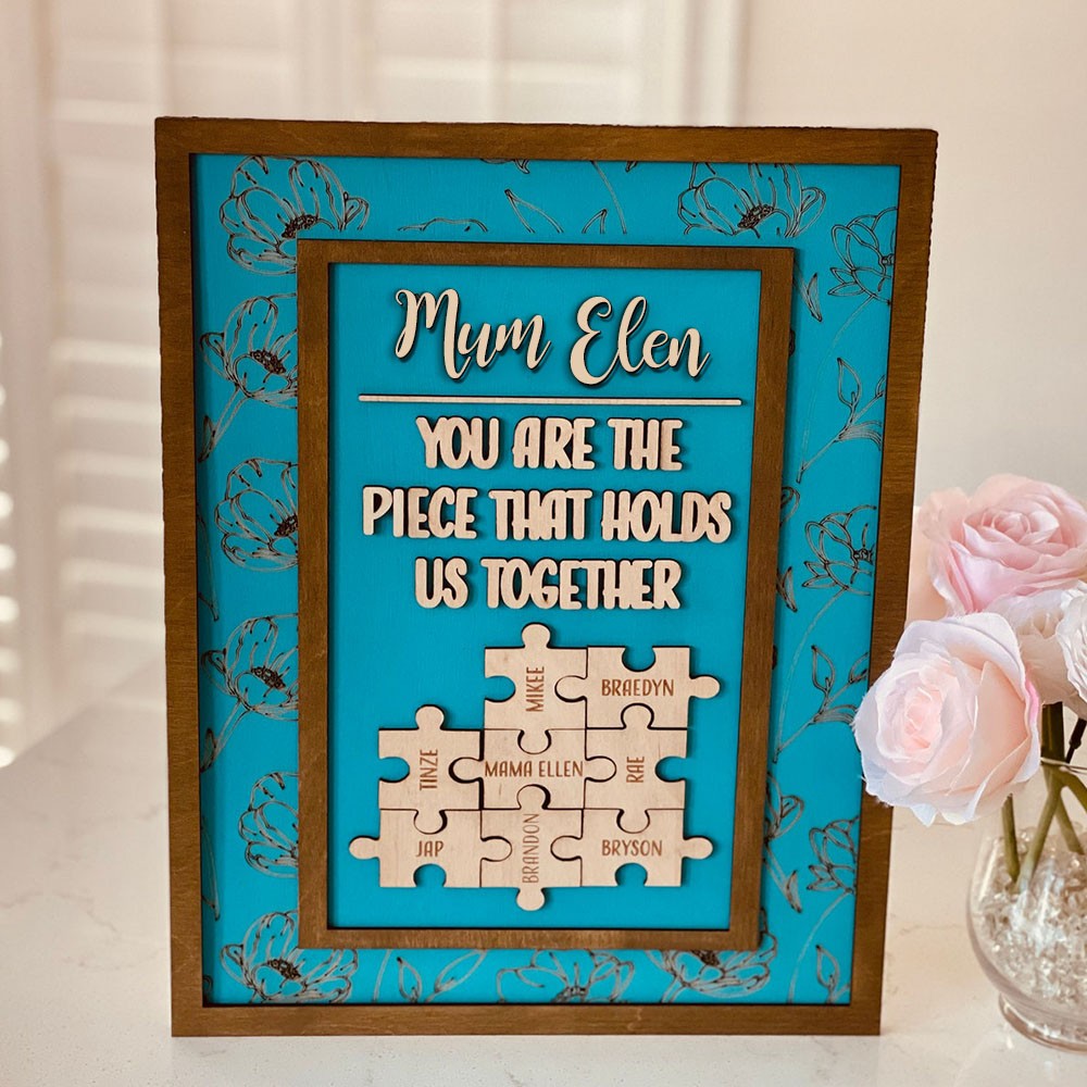 Personalised Mum Puzzle Pieces Name Sign🎁