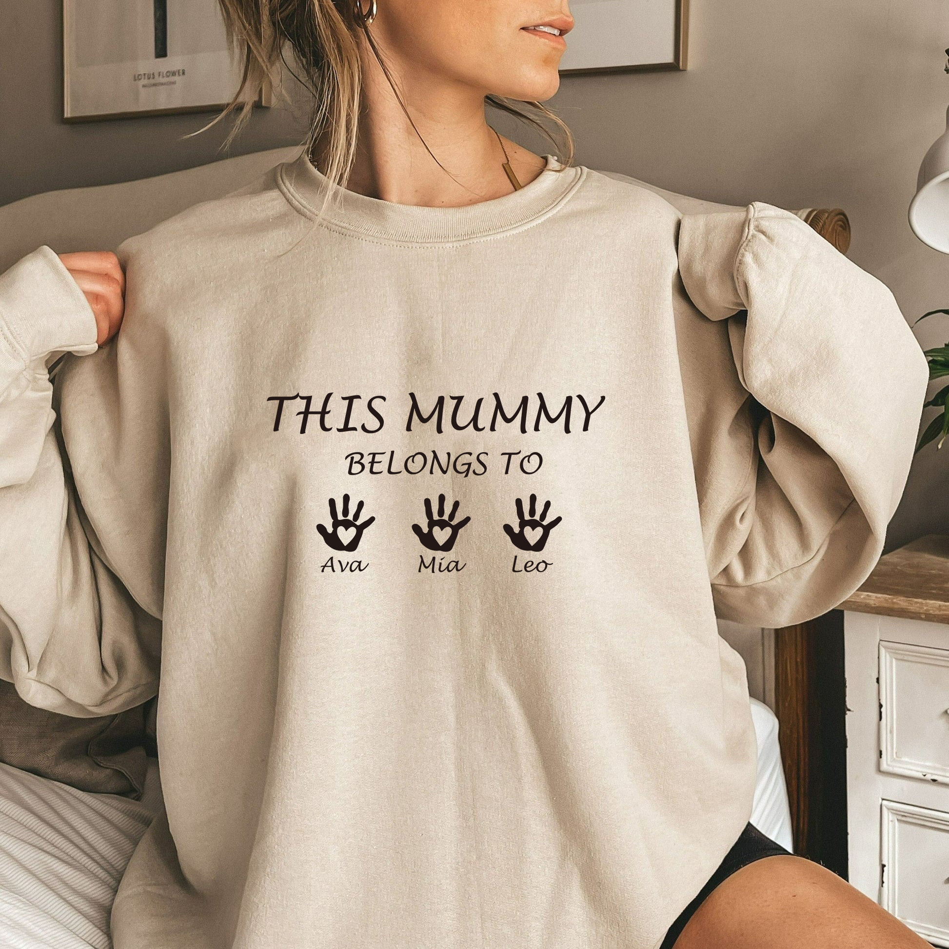 Dieser Mummy Belongs Custom Mama Hoodie 