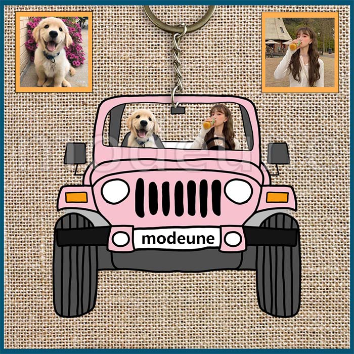 🚙Portachiavi personalizzato con foto Jeep (elaborazione AI) 